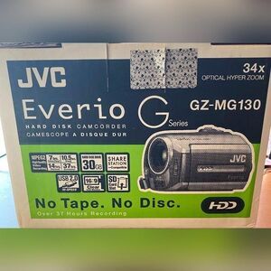 JVC Everio GZ-MG130u HDD Digital Camcorder 30GB 34x Zoom NTSC W Box Accessories